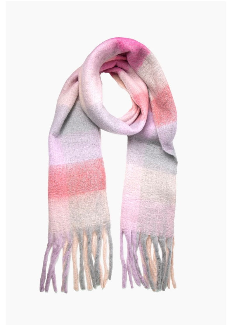 Pink winter scarf, blanket scarf