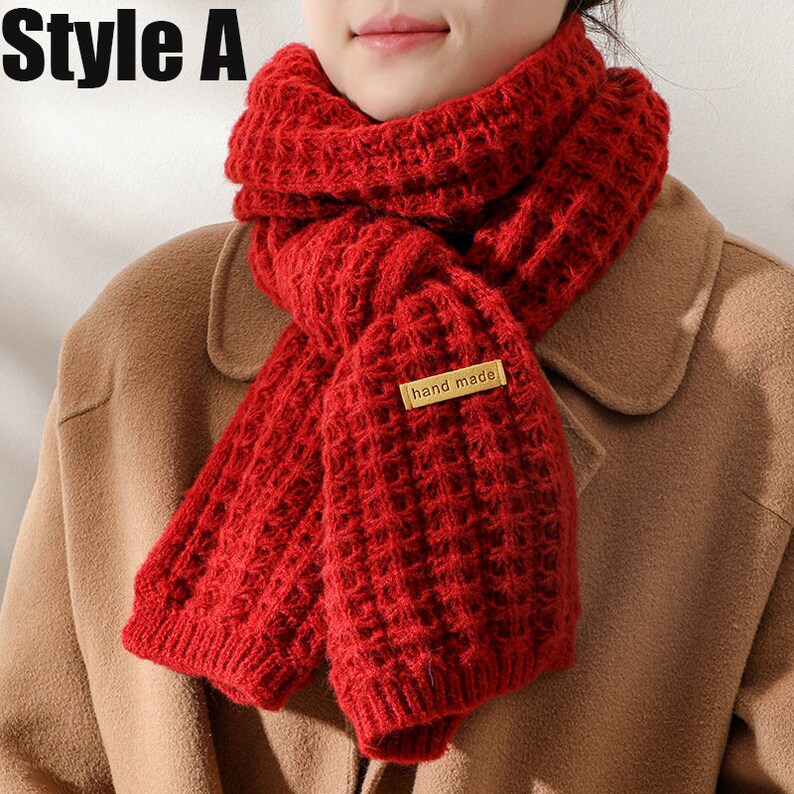 Winter Deer Knitted Scarf