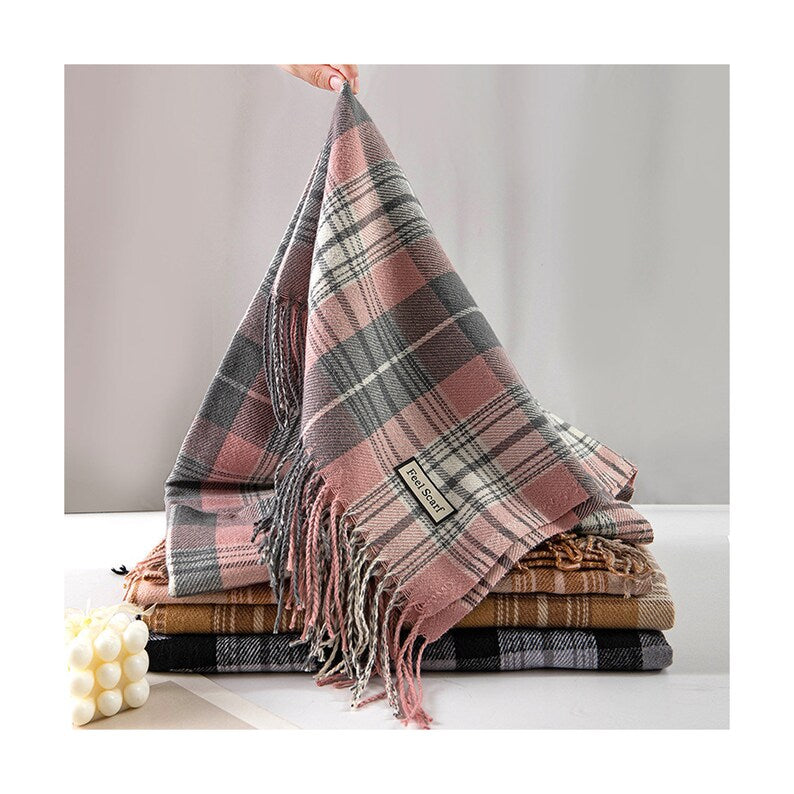 Winter Simple Plaid Scarf