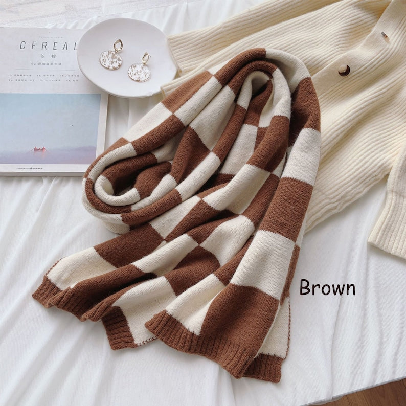 Winter Women Checkered Scarf