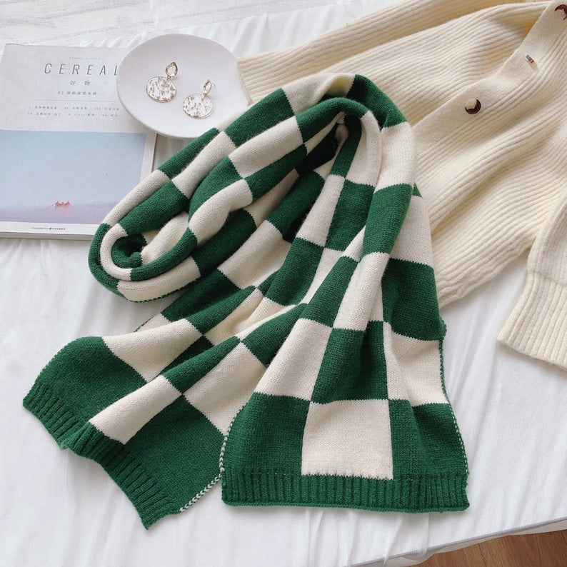 Winter Women Checkered Scarf