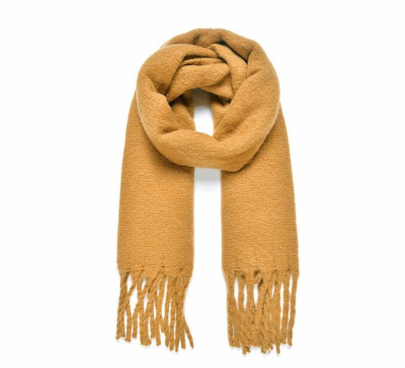 Oversized Mustard cosy winter scarf