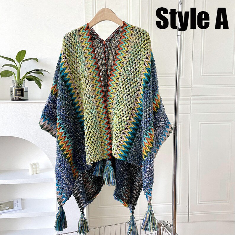 Winter Knitted Shawl Scarf