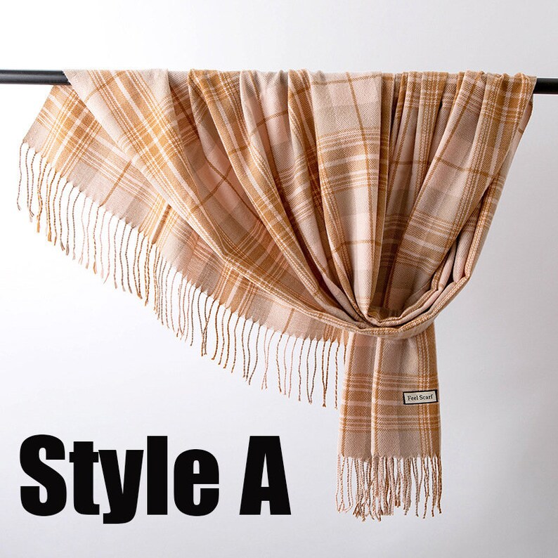 Winter Simple Plaid Scarf